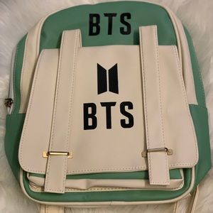 BTS Green Kpop Travel Backpack NWOT
